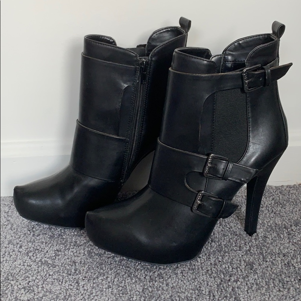G by Guess platform ankle booties